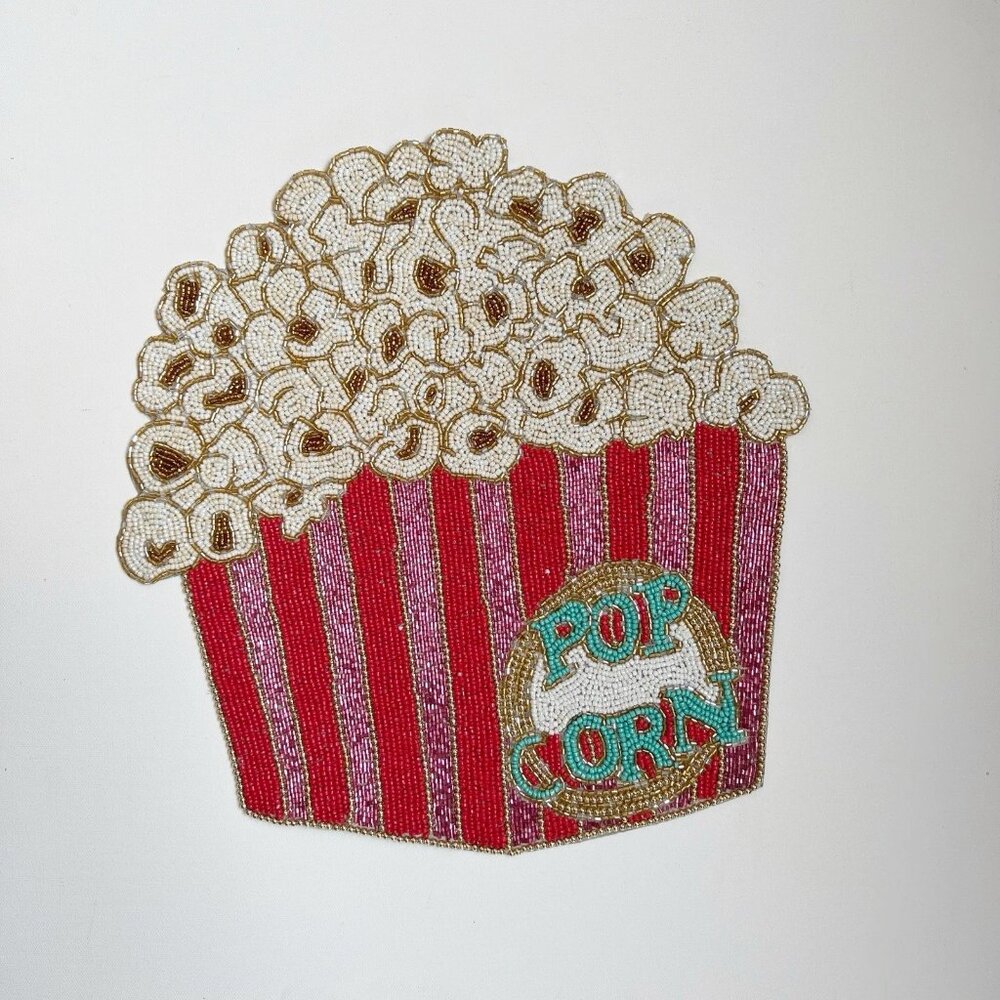 Popcorn Bucket Beaded Placemat Charger World Market - NEW